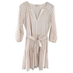 NEW Lemlem Aweke Striped Ruffled Popover Dress L